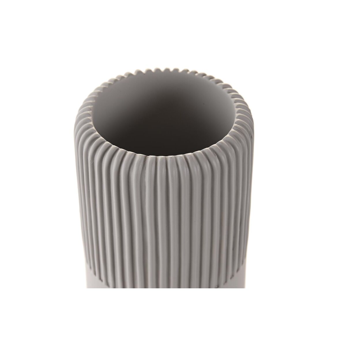 Glas DKD Home Decor Grijs Cement 7 x 7 x 11 cm